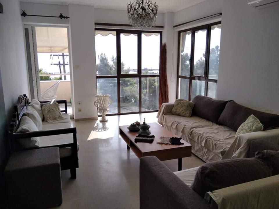 Super View Seafront Apartment Неа-Миханиона Экстерьер фото